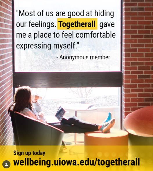 "Most of us are good at hiding our feelings. Togetherall gave me a place to feel comfortable expressing myself."